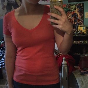 Pink v neck tee